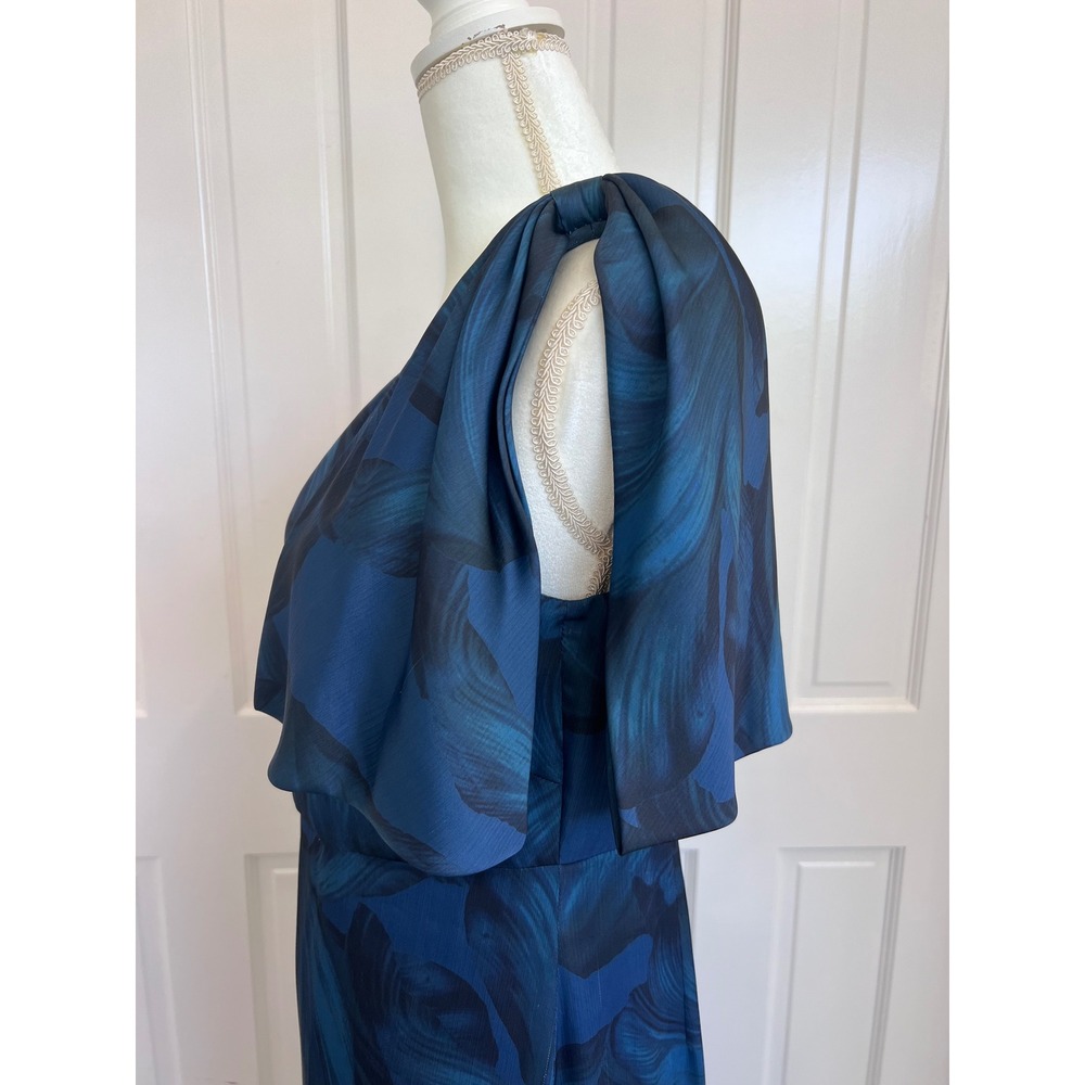 Women's blue Sachin and Babi one shoulder bow evening dress size 8 - Picture 5 of 14